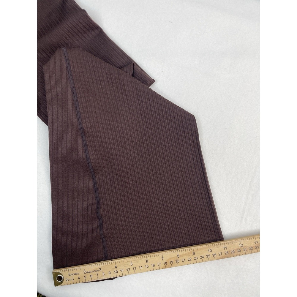 No Brand Wide Leg   Brown High Waist  Leggings Size LargeYoga Elastane - Picture 5 of 6